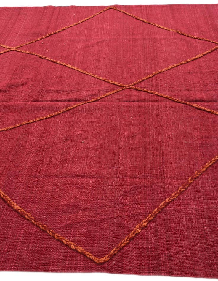 Detail image of 6' 9 x 9' 6  Hand Knotted Moroccan Wool Rug