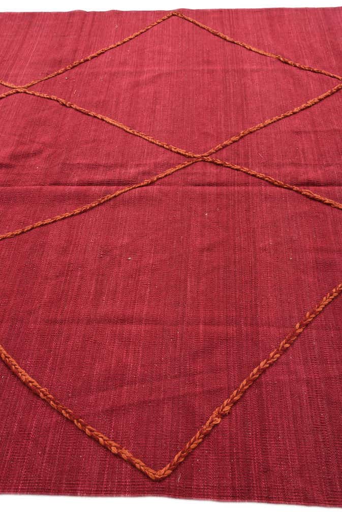 6' 9 x 9' 6 Hand Knotted Moroccan Wool Rug