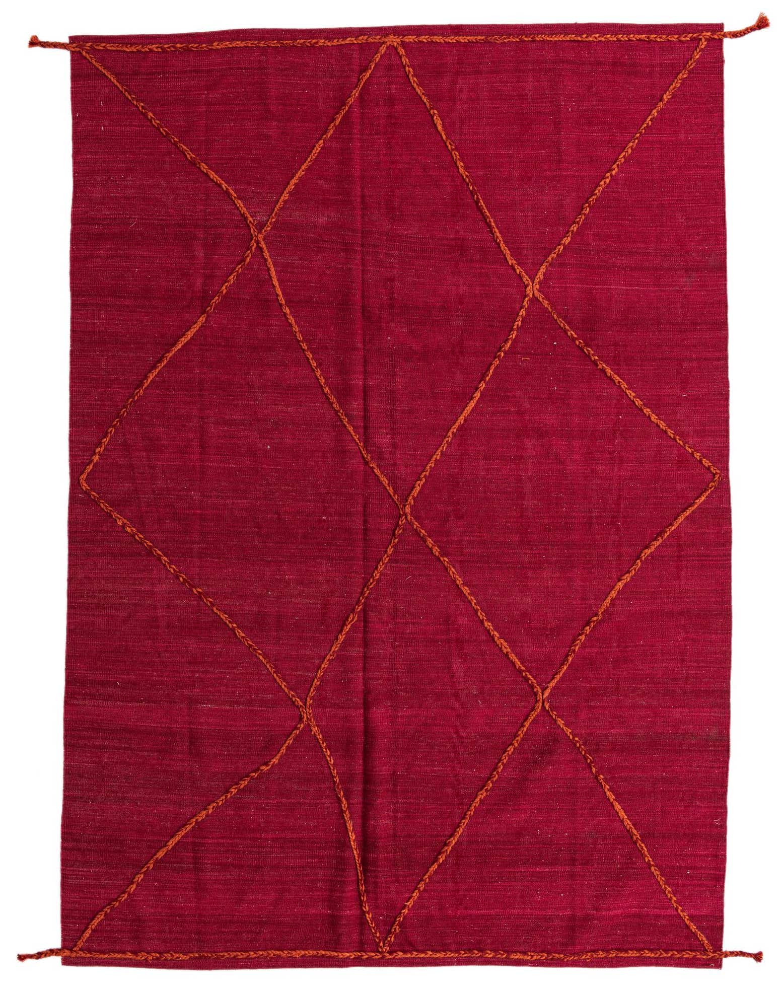 6' 9 x 9' 6 Hand Knotted Moroccan Wool Rug