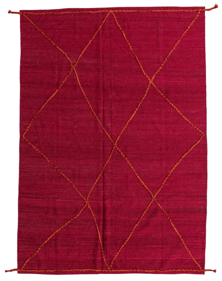 Detail image of 6' 9 x 9' 6 Hand Knotted Moroccan Wool Rug