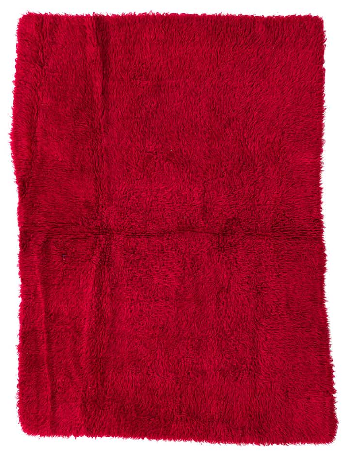 4' 4 x 6' 1 Hand Knotted Moroccan Wool Rug