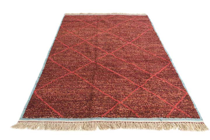 6' x 8' 9 Hand Knotted Moroccan Wool Rug