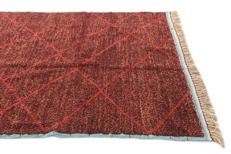 Detail image of 6' x 8' 9 Hand Knotted Moroccan Wool Rug