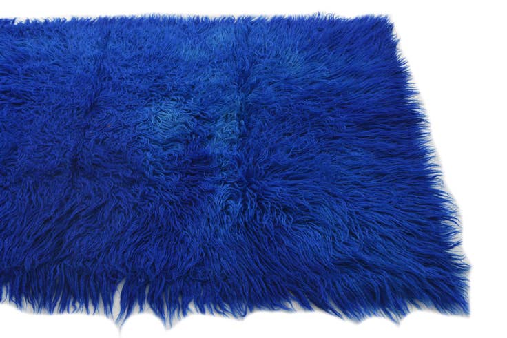 Detail image of 2' 4 x 4' 2 Hand Knotted Moroccan Wool Rug
