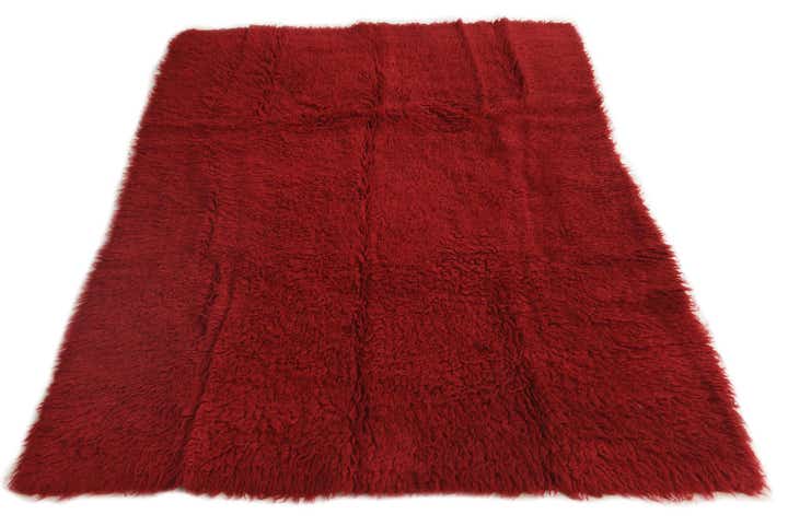 4' 3 x 5' 10 Hand Knotted Moroccan Wool Rug