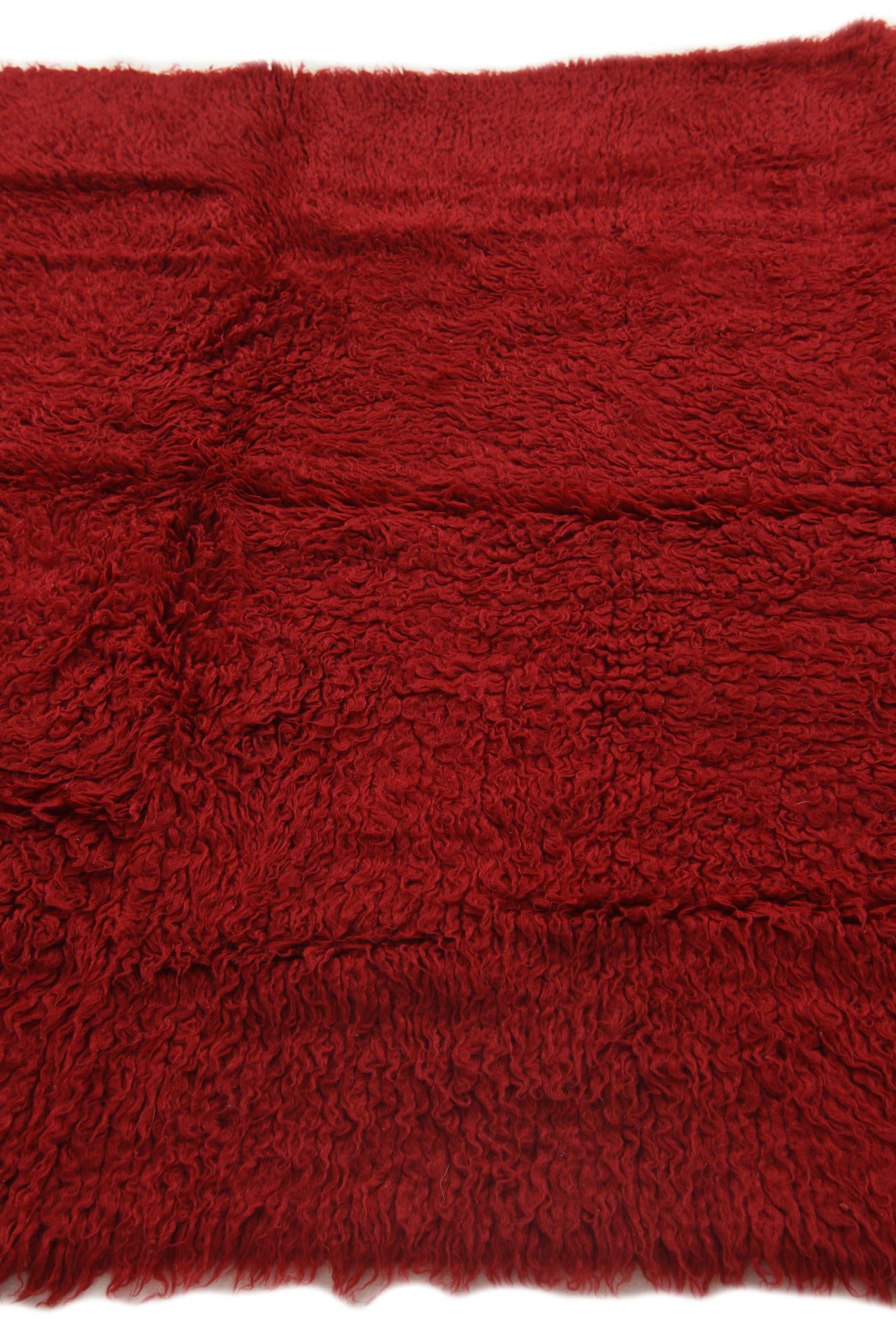 4' 3 x 5' 10 Hand Knotted Moroccan Wool Rug