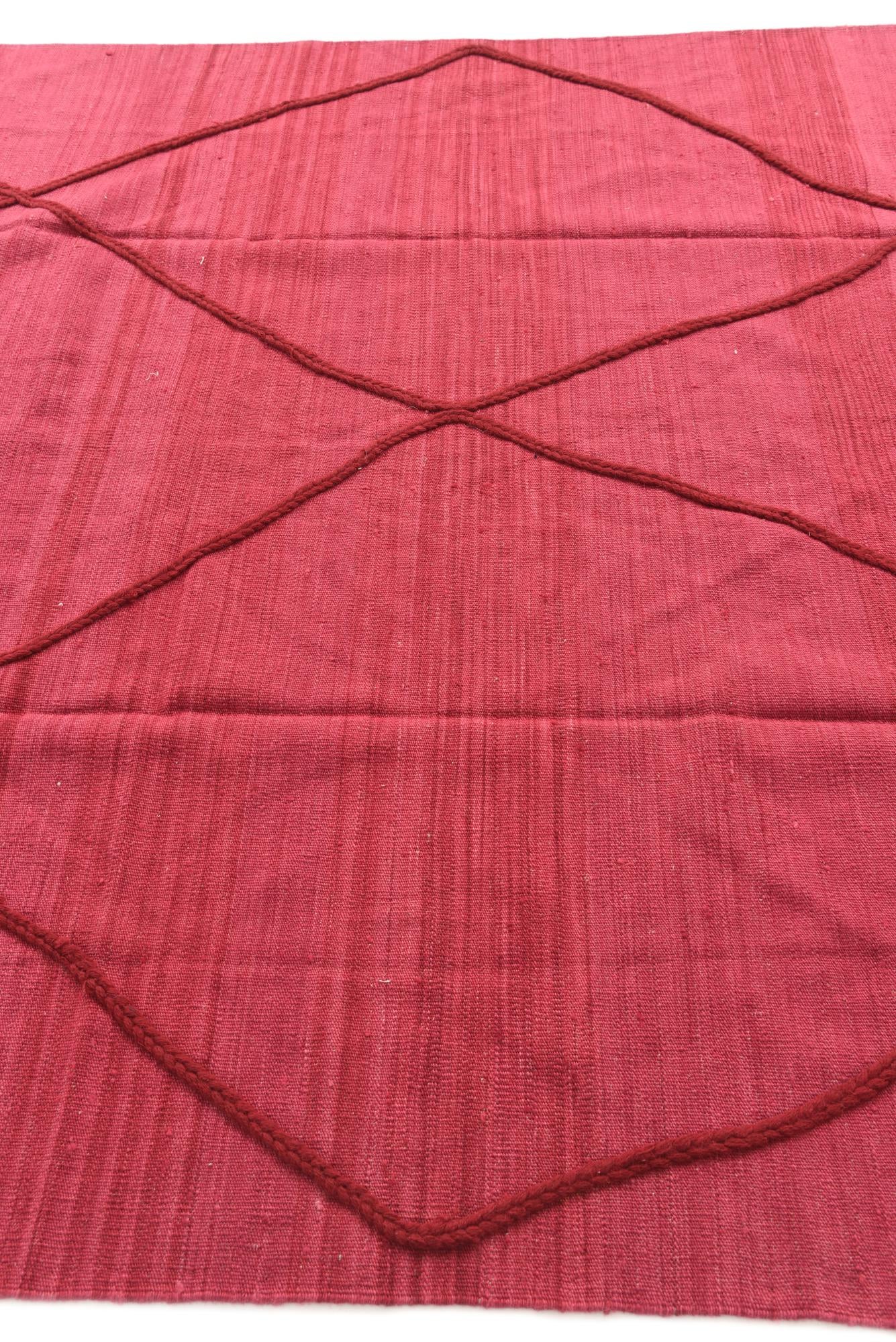 6' 9 x 9' 9 Hand Knotted Moroccan Wool Rug