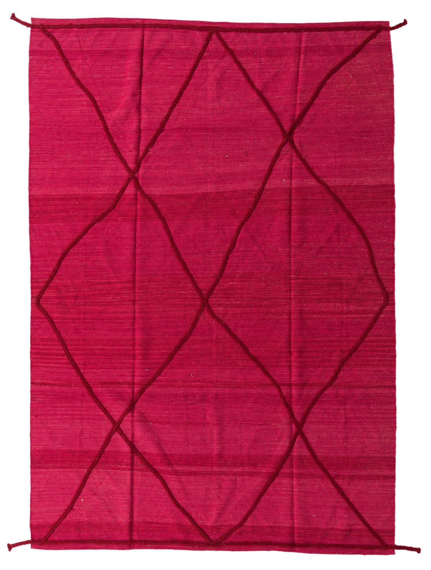 6' 9 x 9' 9 Hand Knotted Moroccan Wool Rug