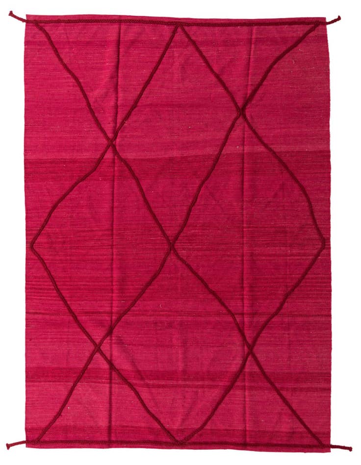 Detail image of 6' 9 x 9' 9 Hand Knotted Moroccan Wool Rug