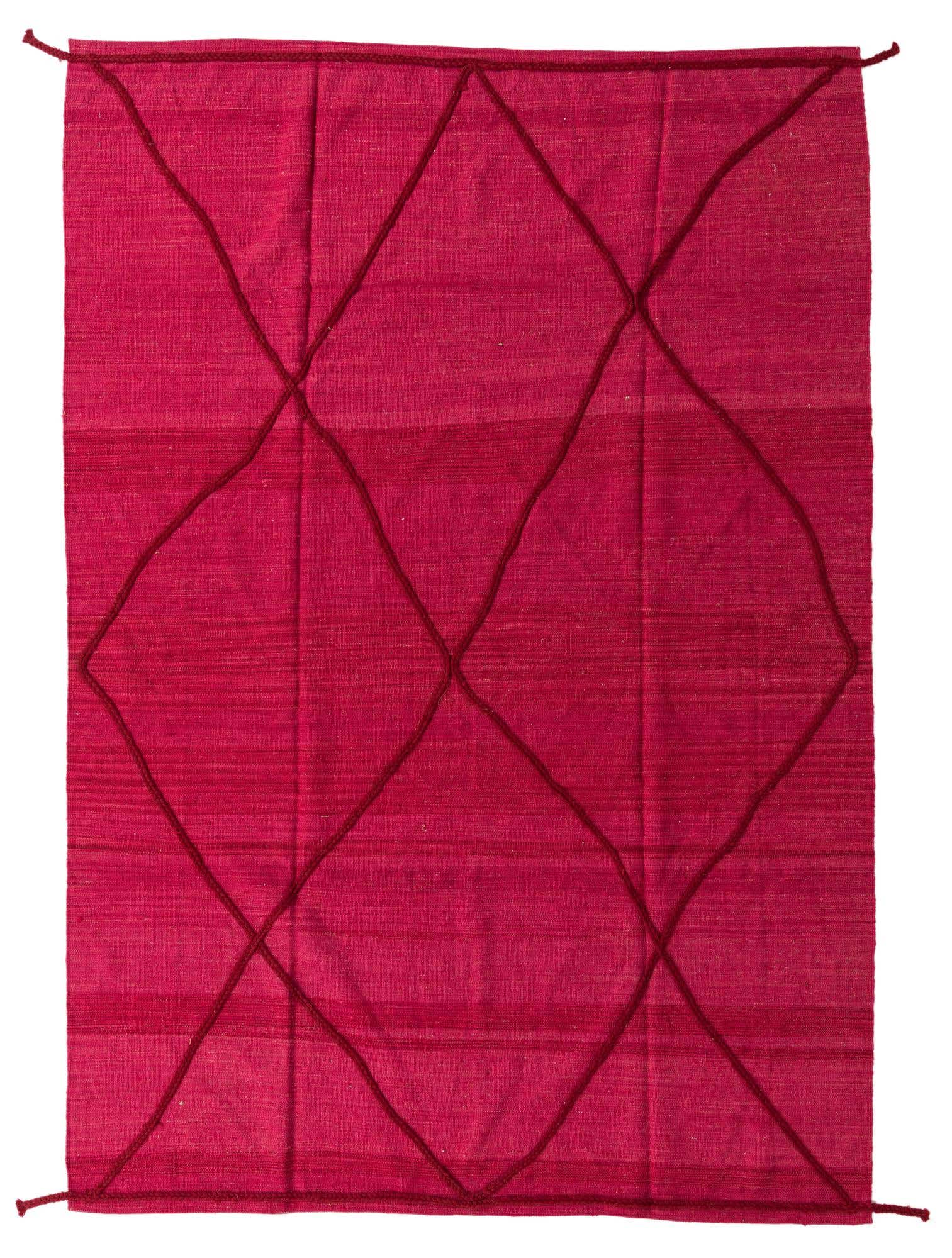 6' 9 x 9' 9 Hand Knotted Moroccan Wool Rug