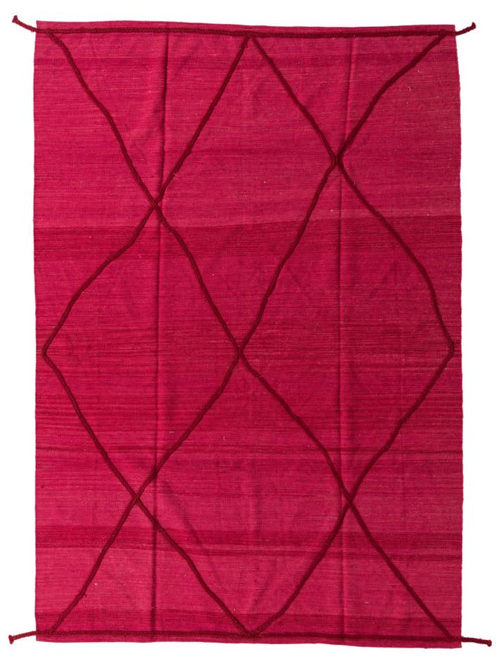 Detail image of 6' 9 x 9' 9 Hand Knotted Moroccan Wool Rug