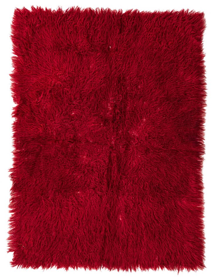 Detail image of 3' 10 x 5' 10 Hand Knotted Moroccan Wool Rug