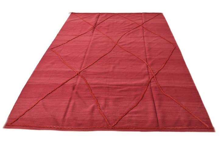 Detail image of 6' 10 x 9' 10 Hand Knotted Moroccan Wool Rug