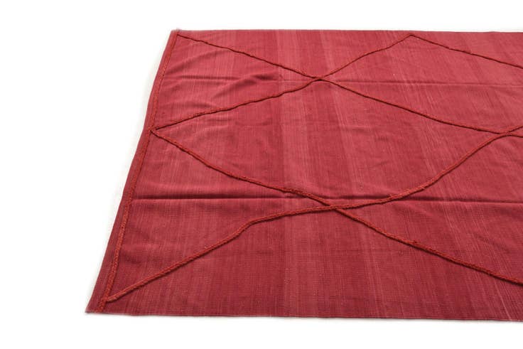 Detail image of 6' 10 x 9' 10 Hand Knotted Moroccan Wool Rug