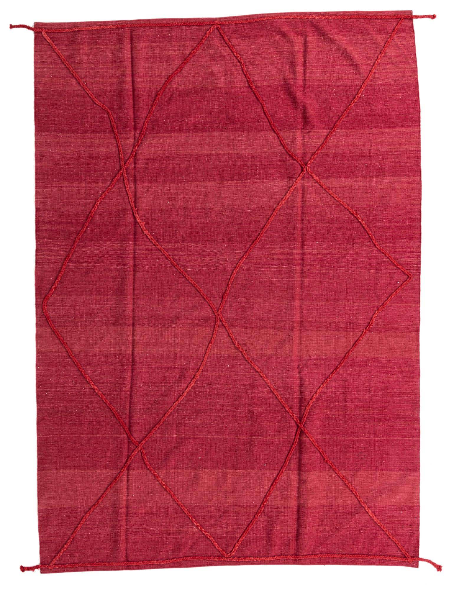 6' 10 x 9' 10 Hand Knotted Moroccan Wool Rug