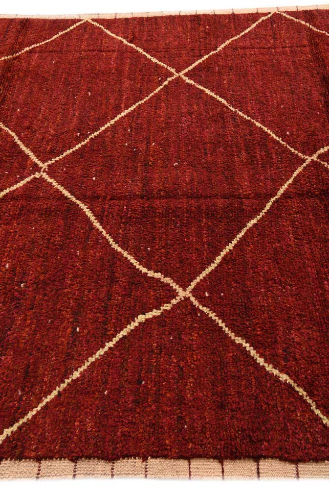 6' 4 x 9' 3 Hand Knotted Moroccan Wool Rug