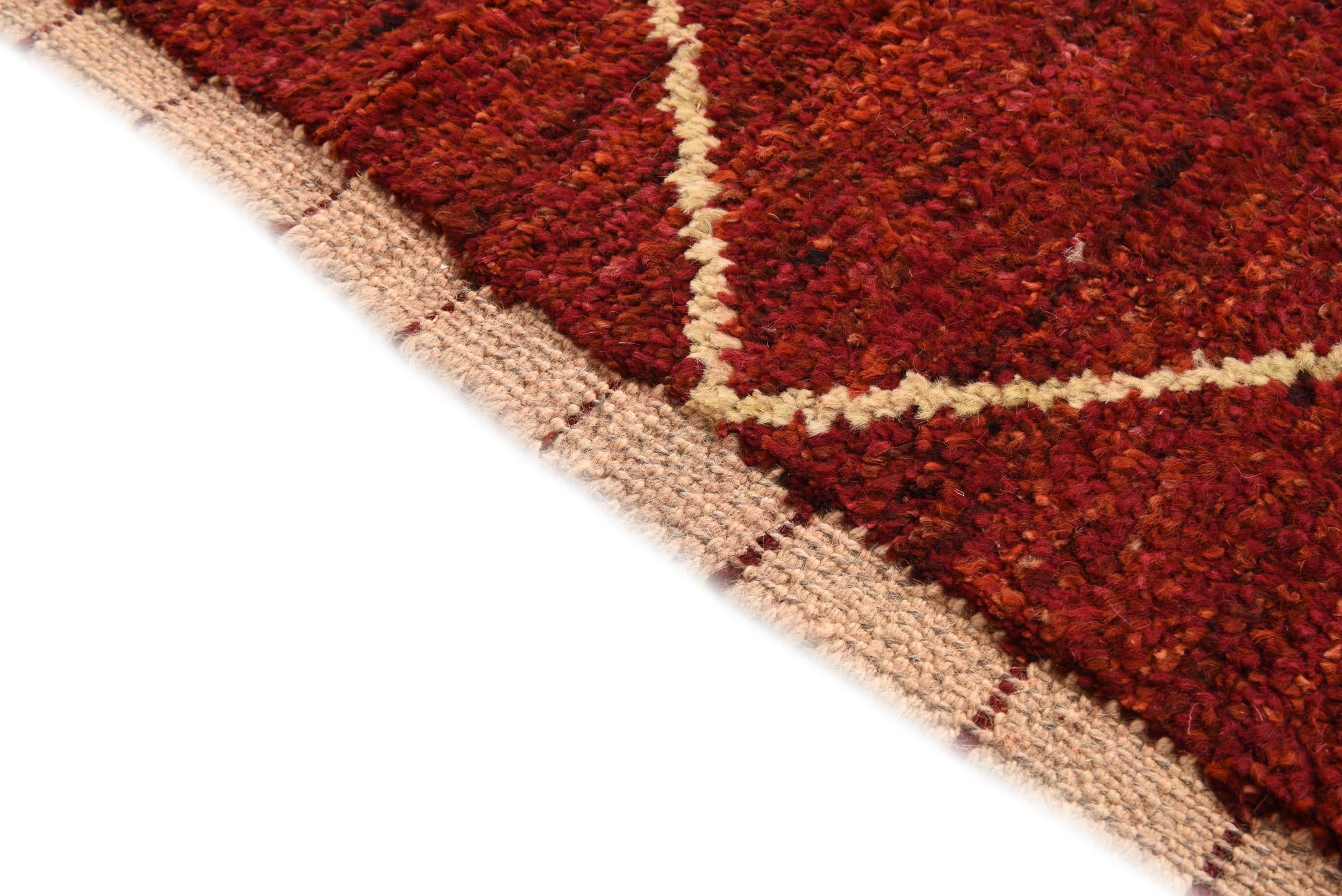 6' 4 x 9' 3 Hand Knotted Moroccan Wool Rug