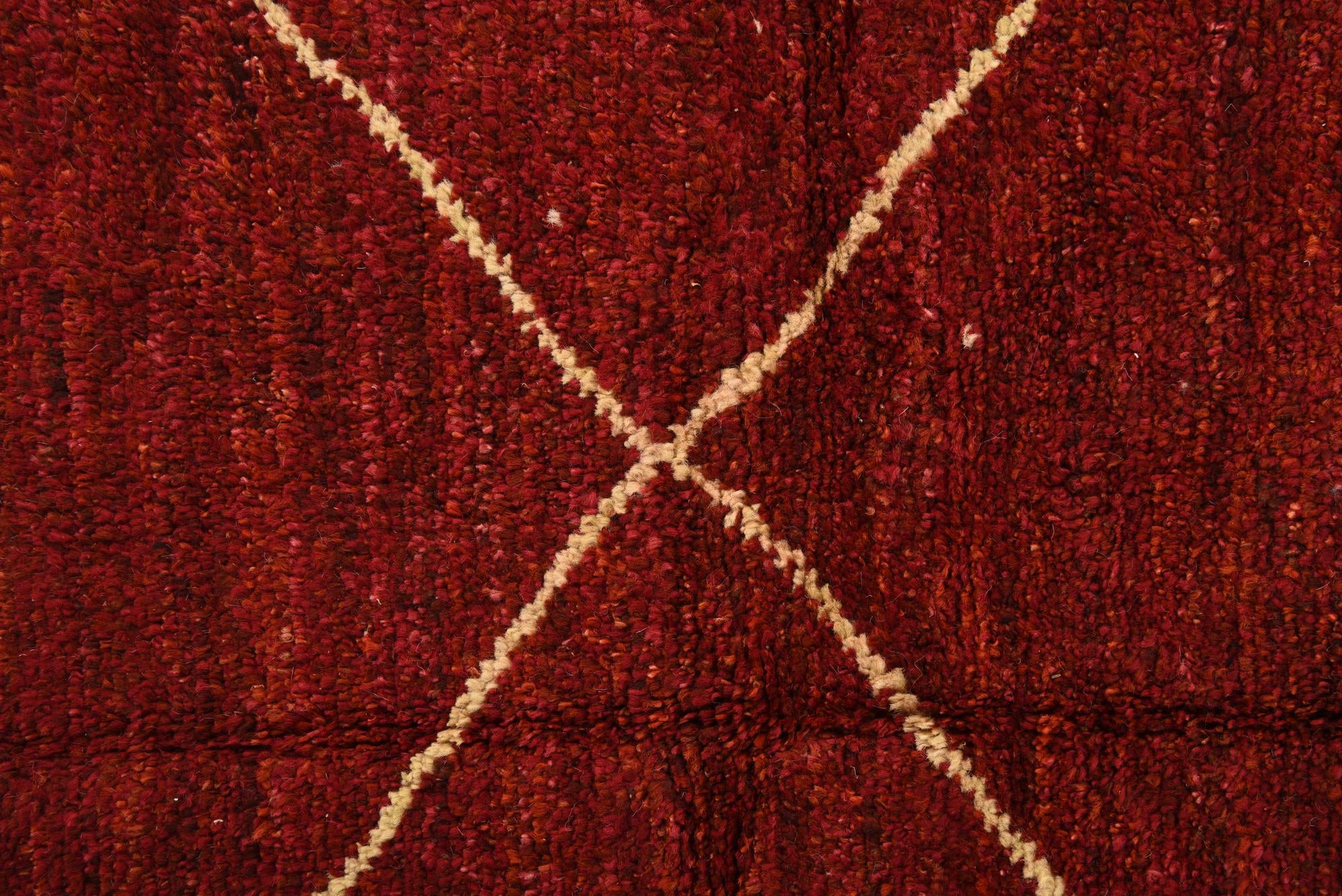 6' 4 x 9' 3 Hand Knotted Moroccan Wool Rug