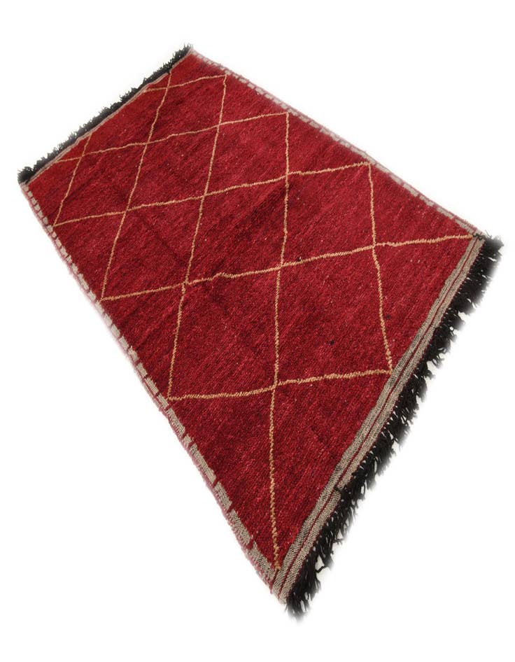 Detail image of 5' 2 x 8' 8  Hand Knotted Moroccan Wool Rug