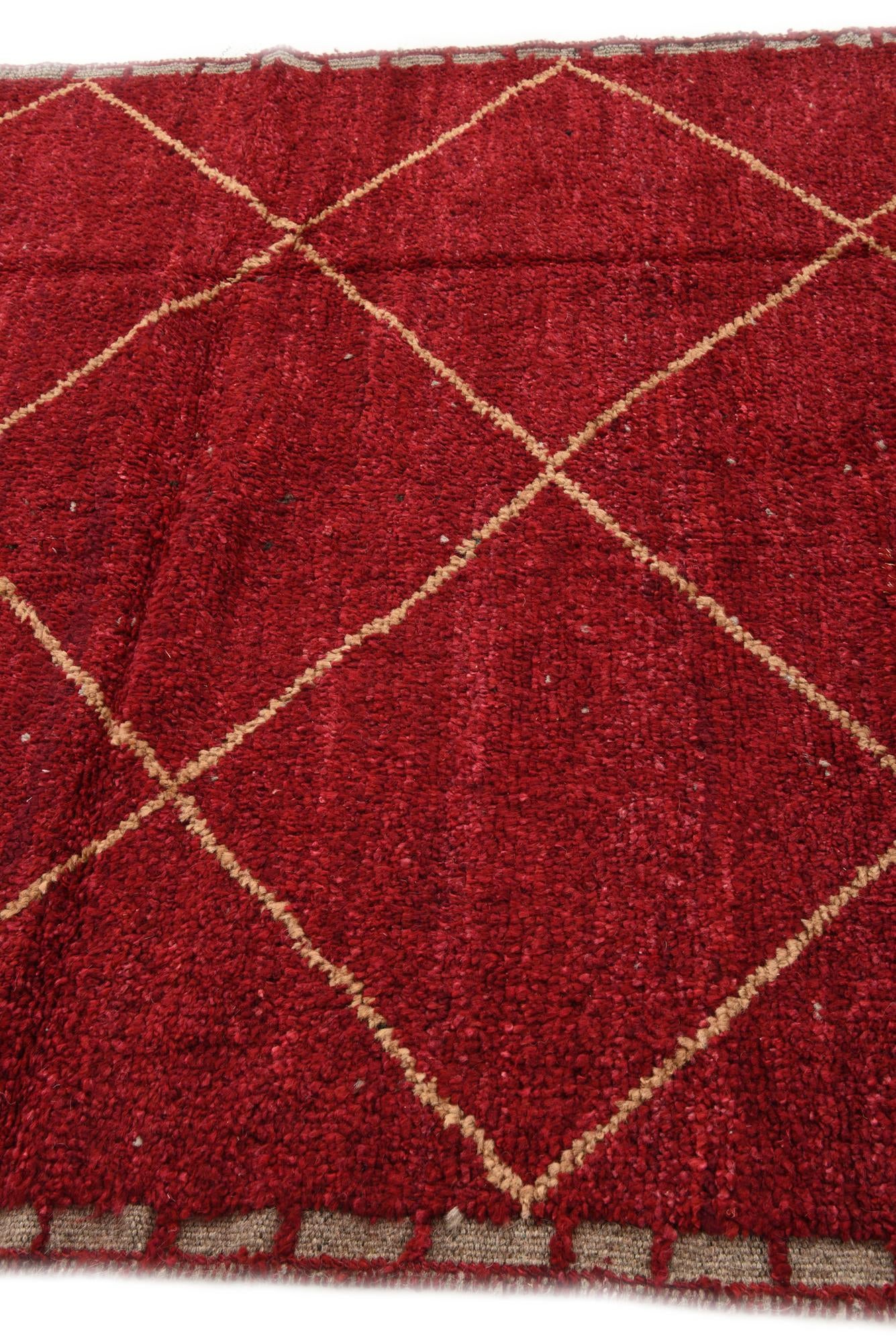5' 2 x 8' 8 Hand Knotted Moroccan Wool Rug