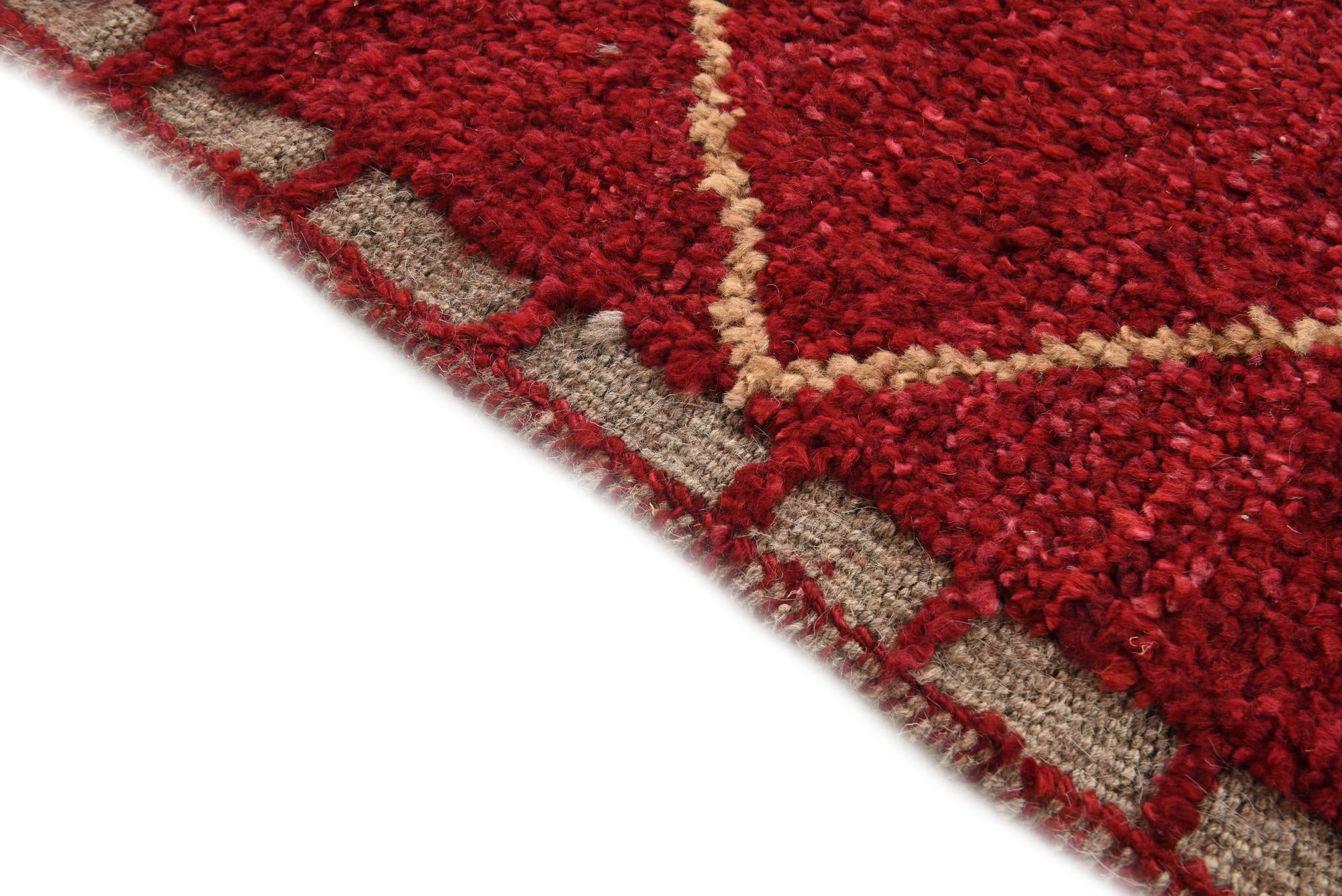 5' 2 x 8' 8 Hand Knotted Moroccan Wool Rug