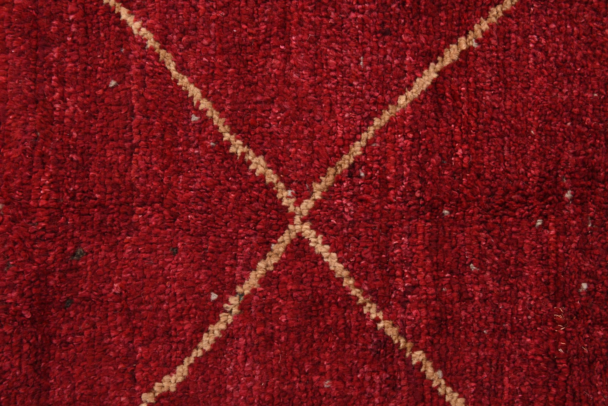 5' 2 x 8' 8 Hand Knotted Moroccan Wool Rug