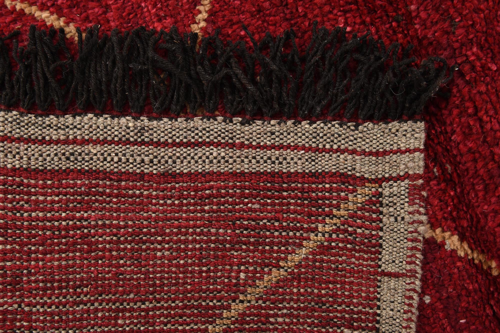 5' 2 x 8' 8 Hand Knotted Moroccan Wool Rug