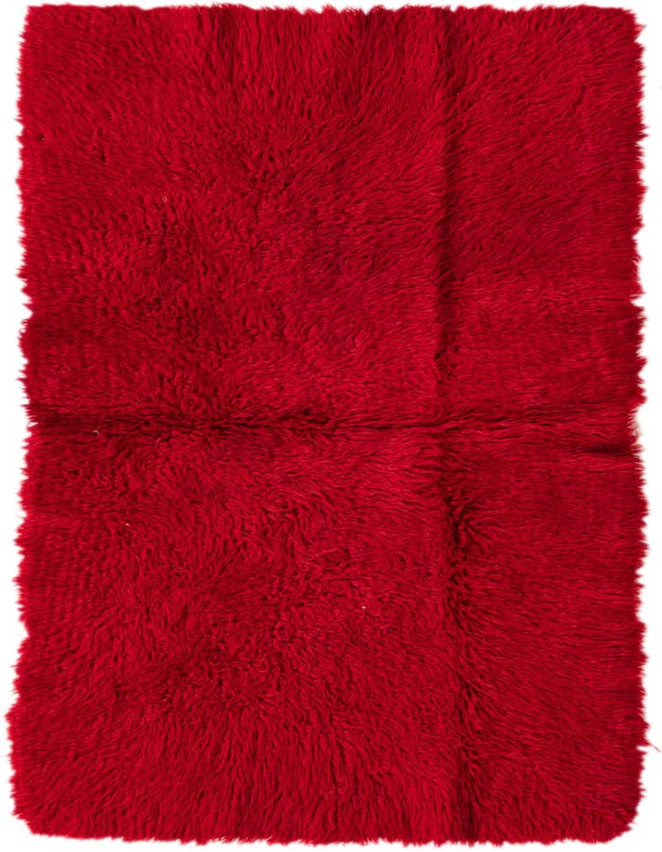 Detail image of 2' 5 x 4' 2 Hand Knotted Moroccan Wool Rug
