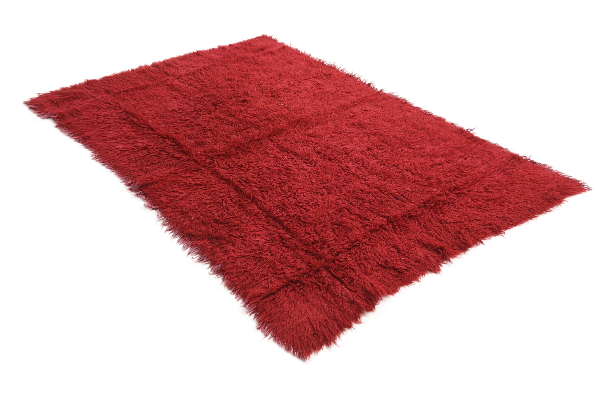5' 4 x 8' Hand Knotted Moroccan Wool Rug