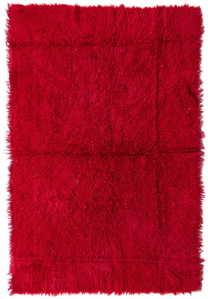 5' 4 x 8' Hand Knotted Moroccan Wool Rug