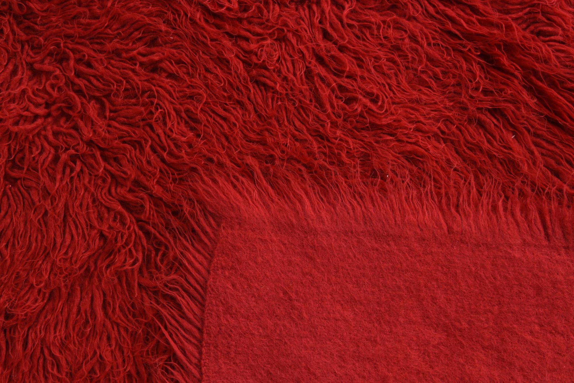 4' 6 x 6' 8 Hand Knotted Moroccan Wool Rug