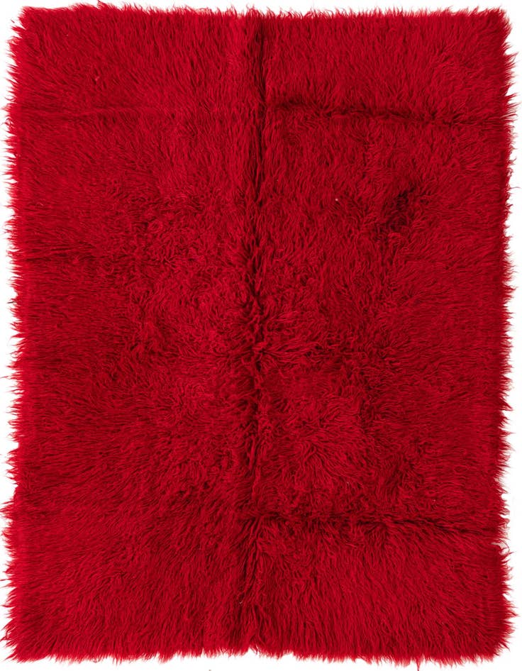 Detail image of 4' 6 x 6' 8 Hand Knotted Moroccan Wool Rug
