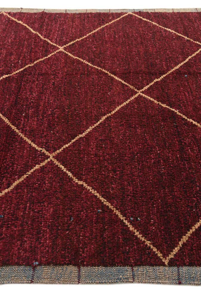 6' 4 x 9' 7 Hand Knotted Moroccan Wool Rug