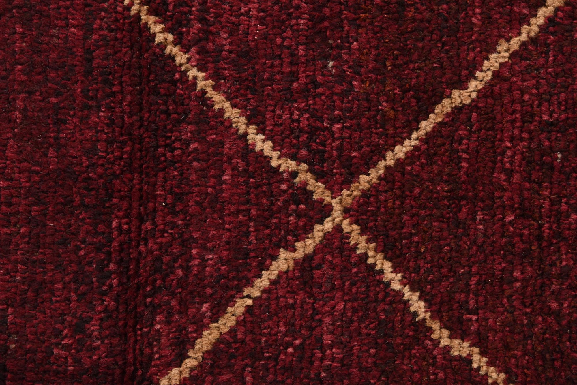 6' 4 x 9' 7 Hand Knotted Moroccan Wool Rug