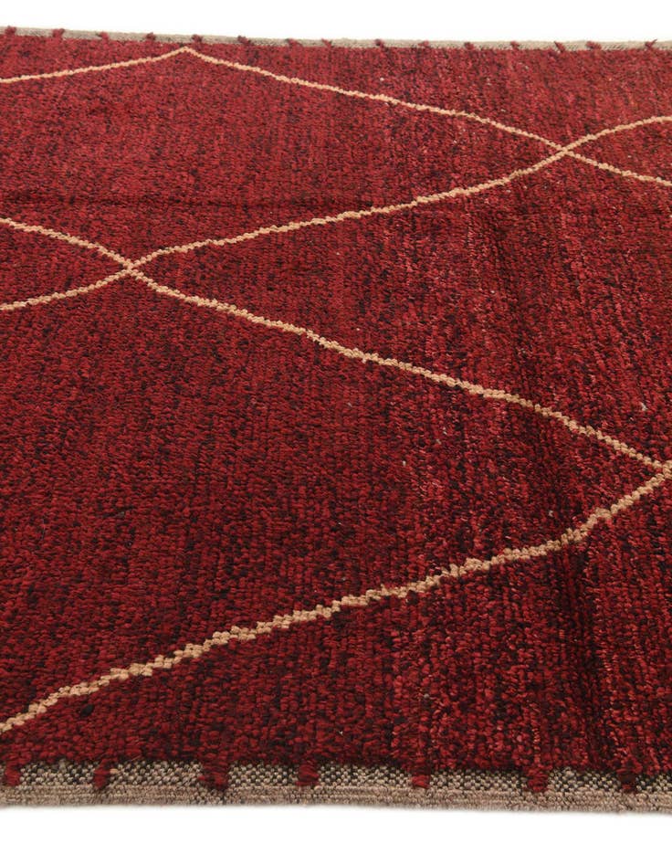 Detail image of 6' 2 x 9' 6  Hand Knotted Moroccan Wool Rug