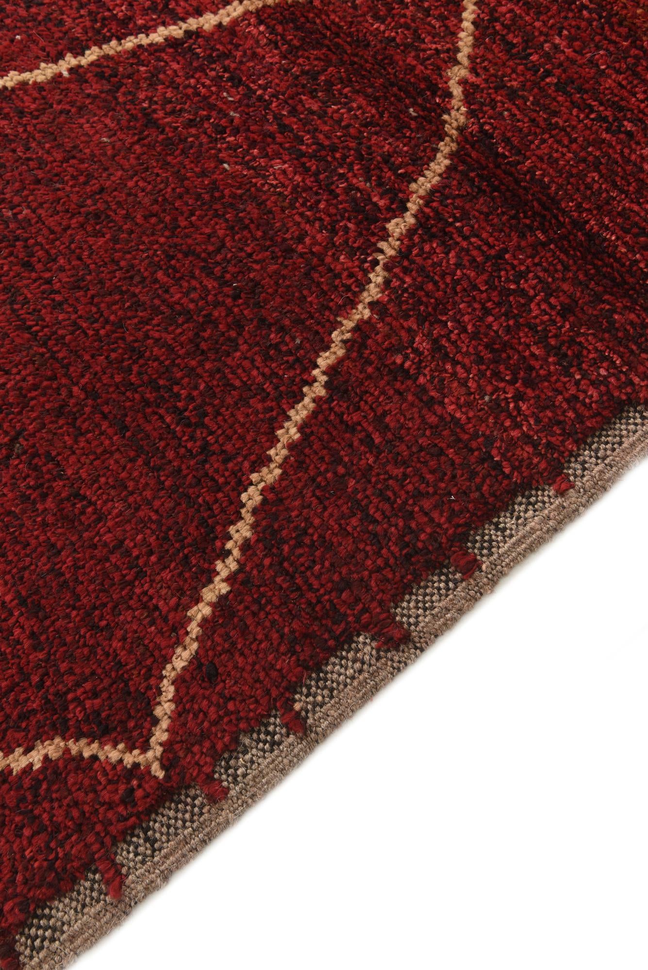 6' 2 x 9' 6 Hand Knotted Moroccan Wool Rug