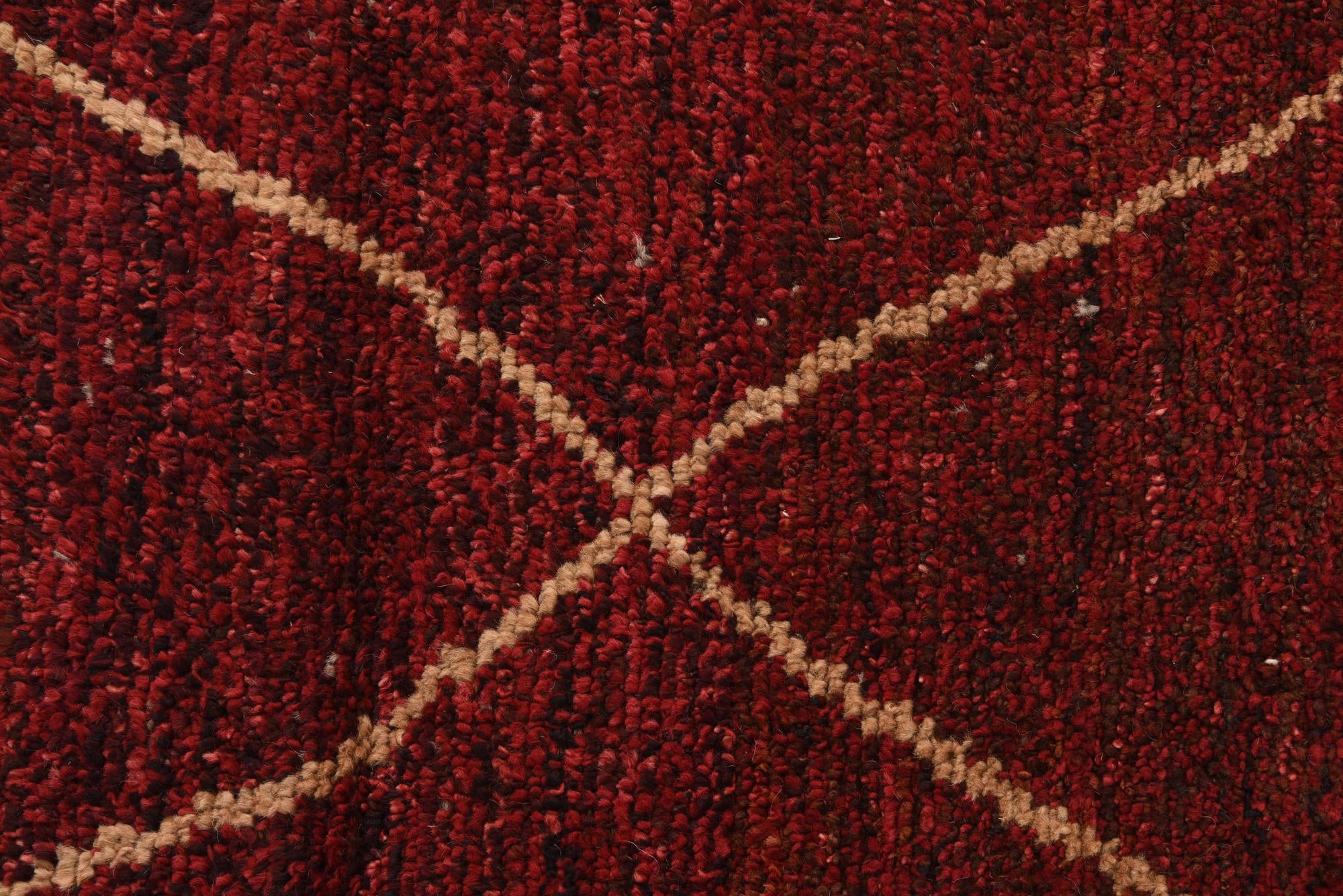 6' 2 x 9' 6 Hand Knotted Moroccan Wool Rug