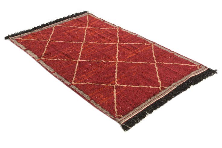 Detail image of 4' 3 x 6' 8 Hand Knotted Moroccan Wool Rug