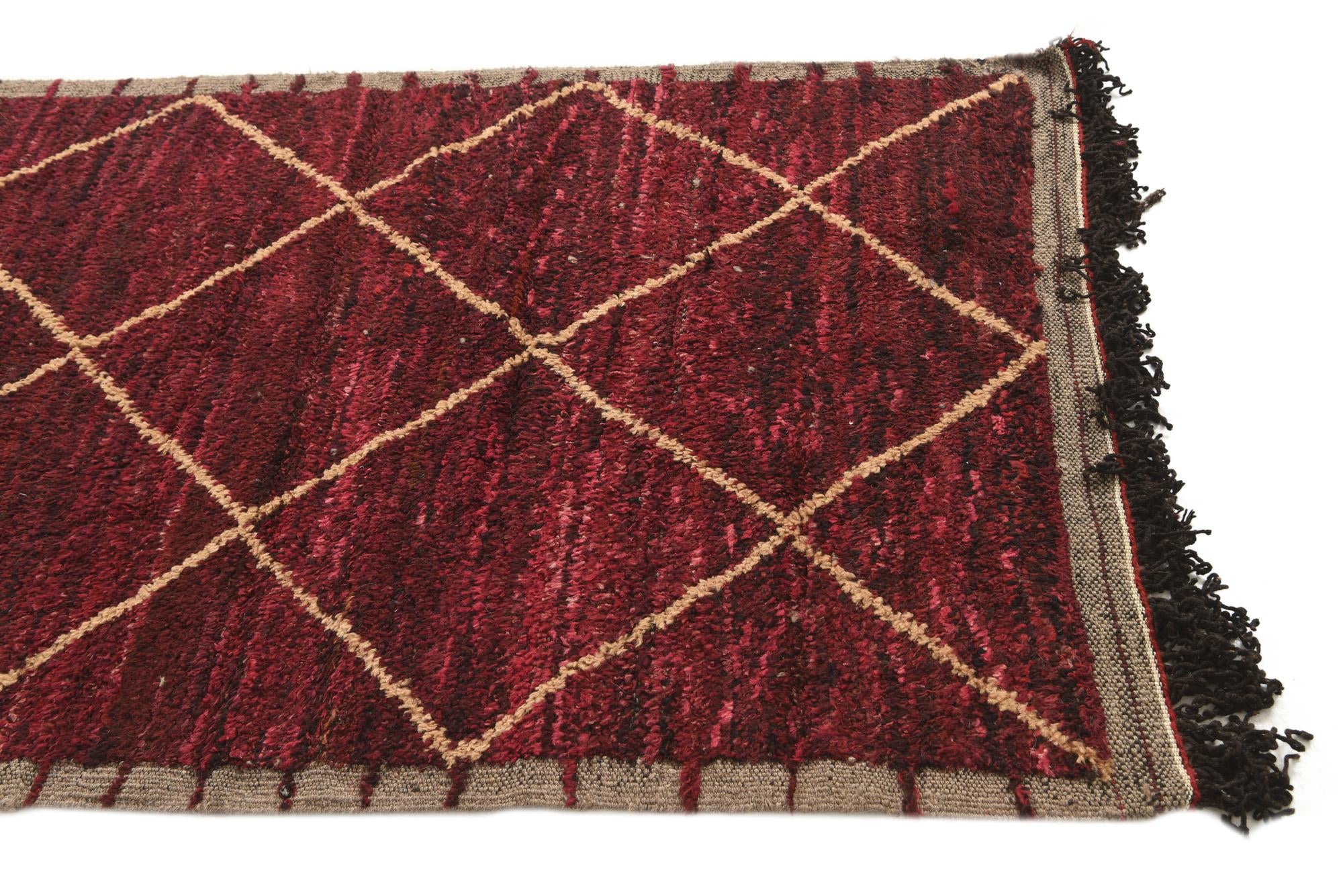 4' 1 x 6' 3 Hand Knotted Moroccan Wool Rug