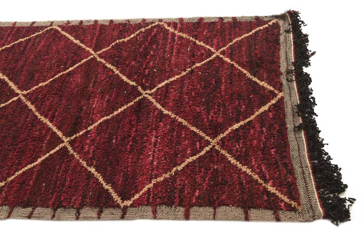 Detail image of 4' 1 x 6' 3 Hand Knotted Moroccan Wool Rug
