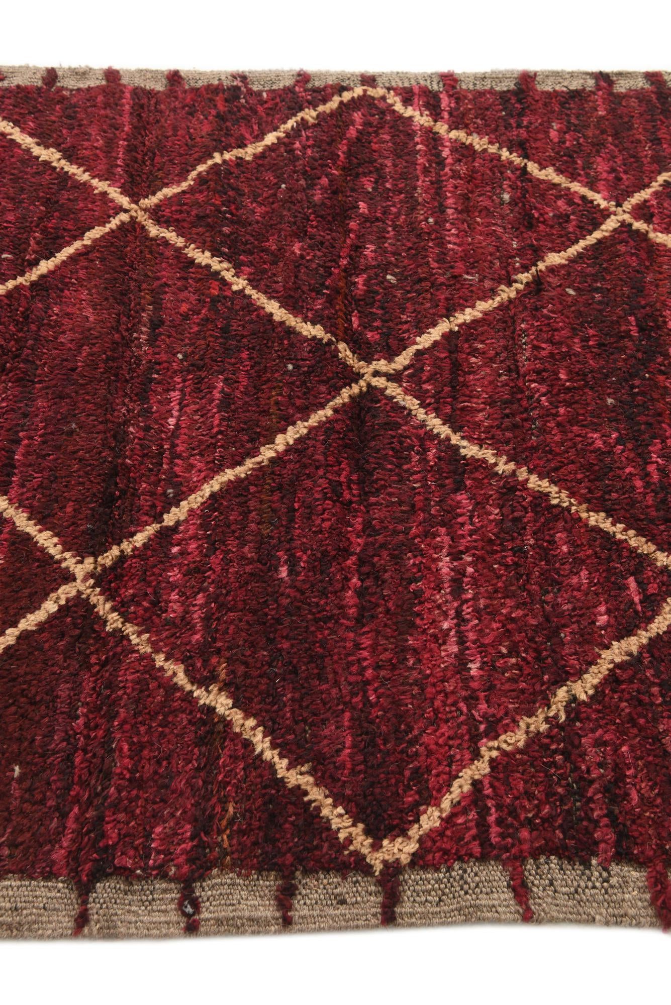 4' 1 x 6' 3 Hand Knotted Moroccan Wool Rug