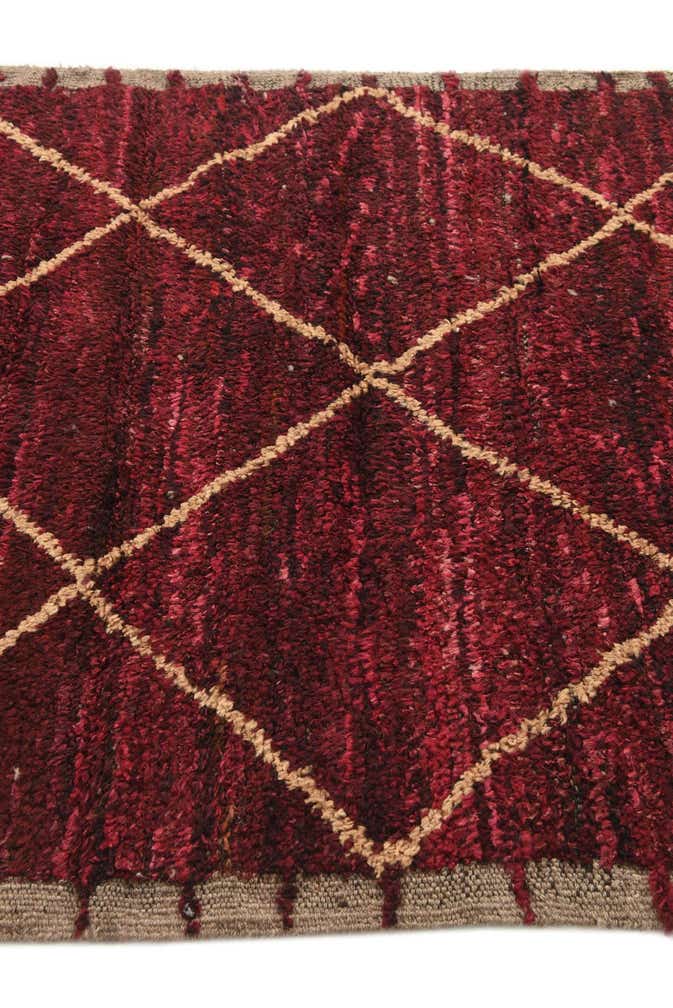 4' 1 x 6' 3 Hand Knotted Moroccan Wool Rug