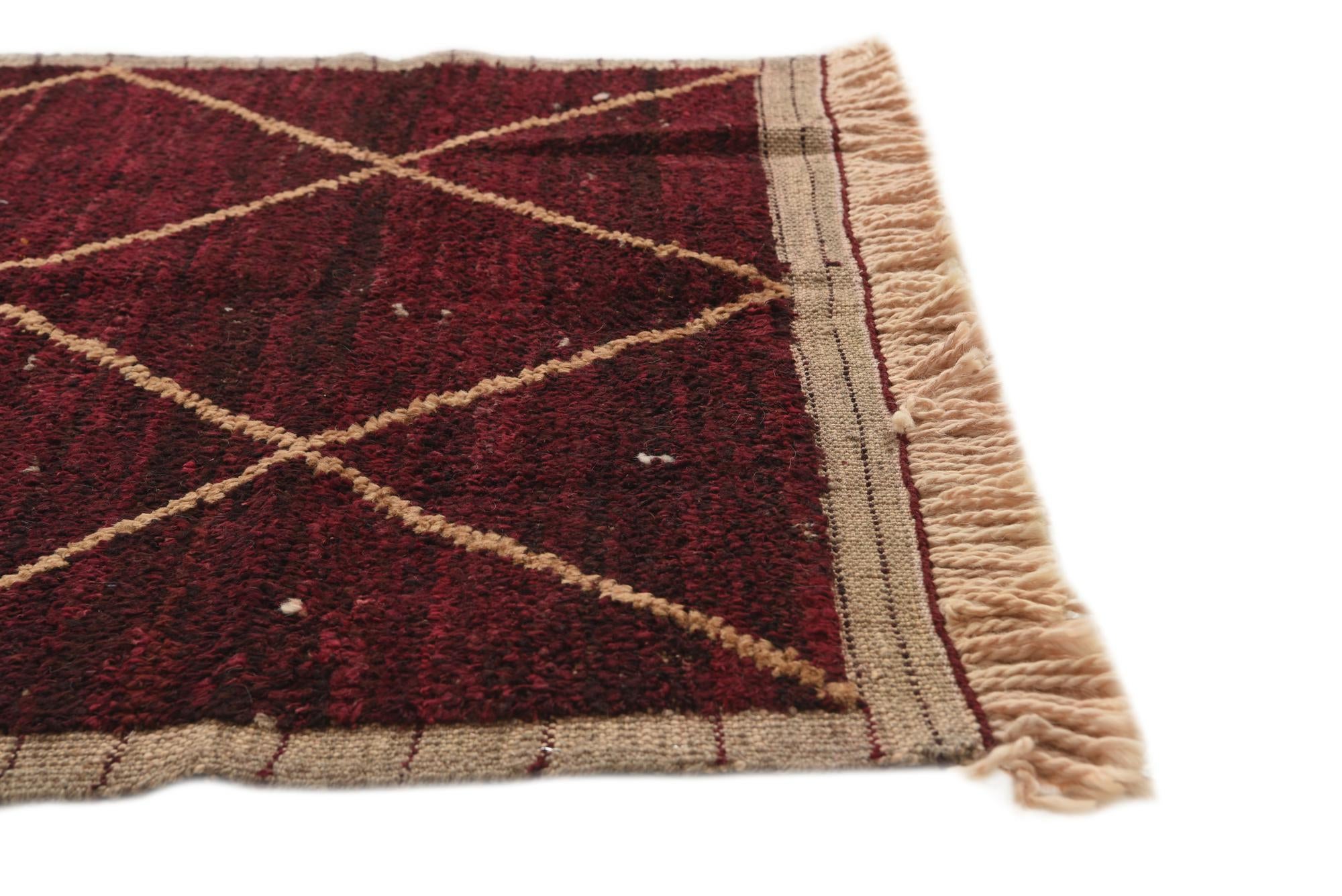 4' x 6' 7 Hand Knotted Moroccan Wool Rug