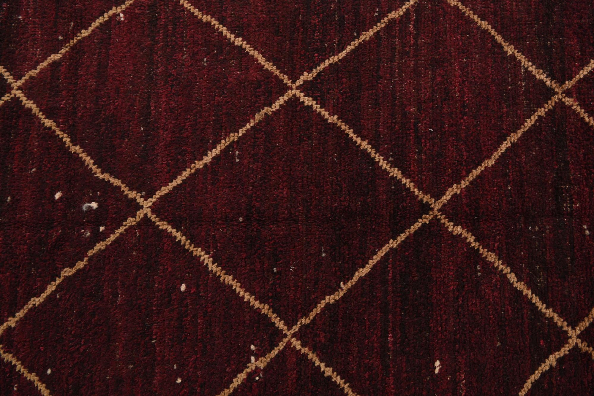 4' x 6' 7 Hand Knotted Moroccan Wool Rug