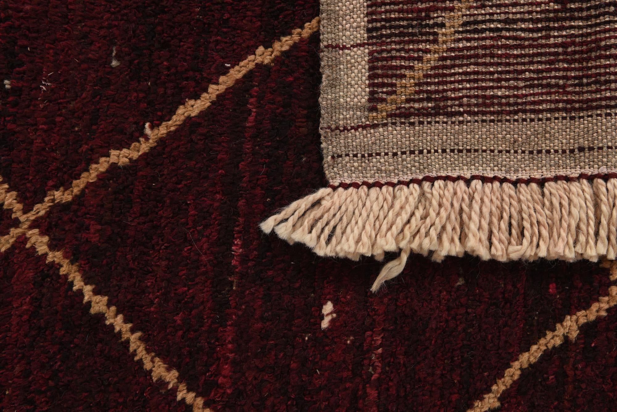4' x 6' 7 Hand Knotted Moroccan Wool Rug