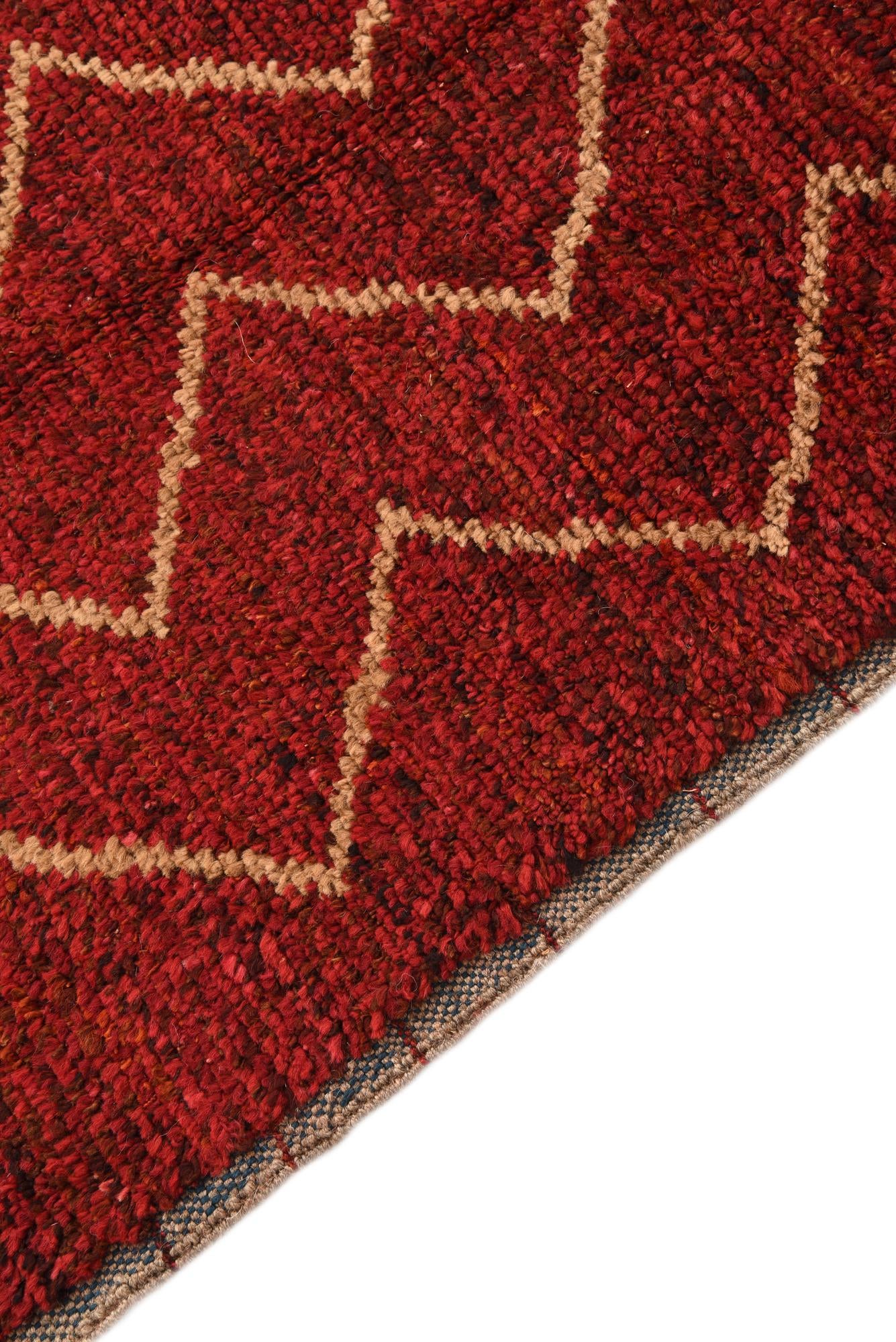 5' x 8' 4 Hand Knotted Moroccan Wool Rug