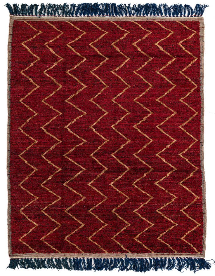 Detail image of 5' x 8' 4 Hand Knotted Moroccan Wool Rug