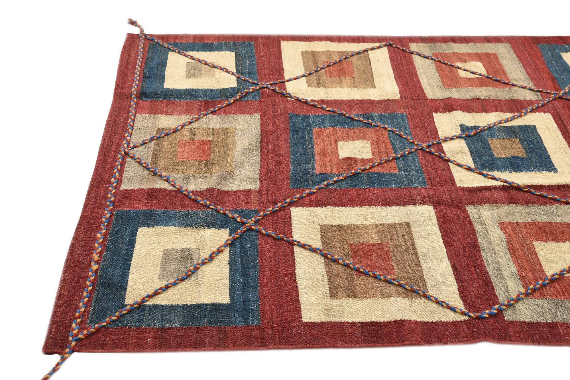 4' 9 x 6' 6 Hand Knotted Moroccan Wool Rug