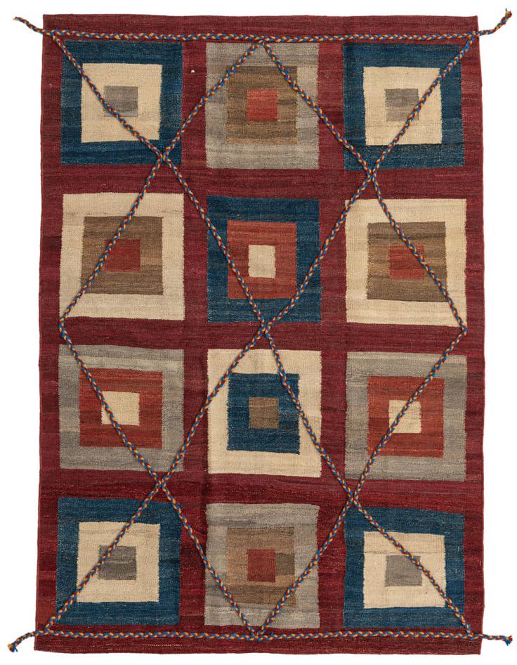 Detail image of 4' 9 x 6' 6 Hand Knotted Moroccan Wool Rug