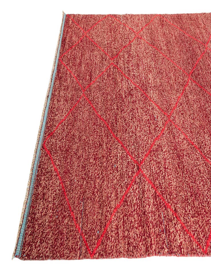 Detail image of 6' 1 x 9' 3  Hand Knotted Moroccan Wool Rug